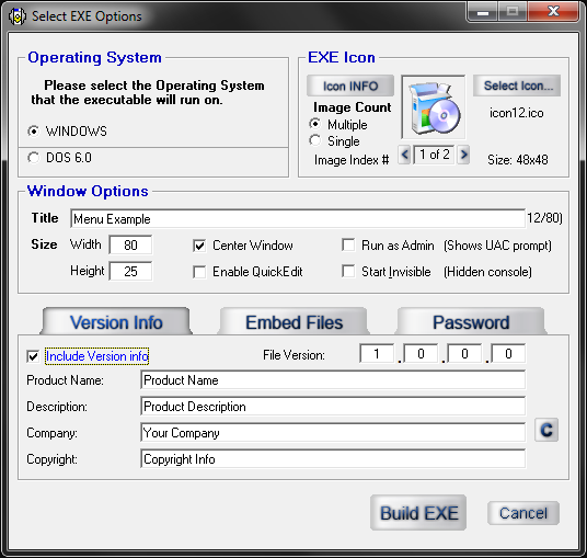 Advanced BAT to EXE Converter